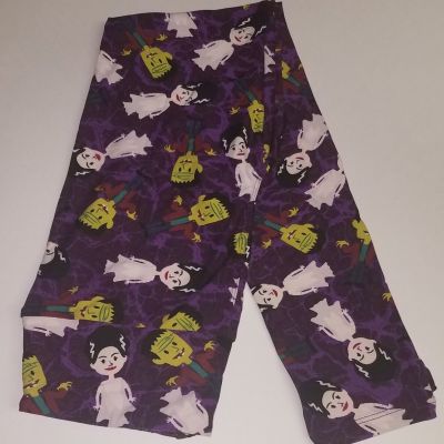 LuLaRoe Bride Of Frankenstein Halloween OS Leggings Purple NWOT